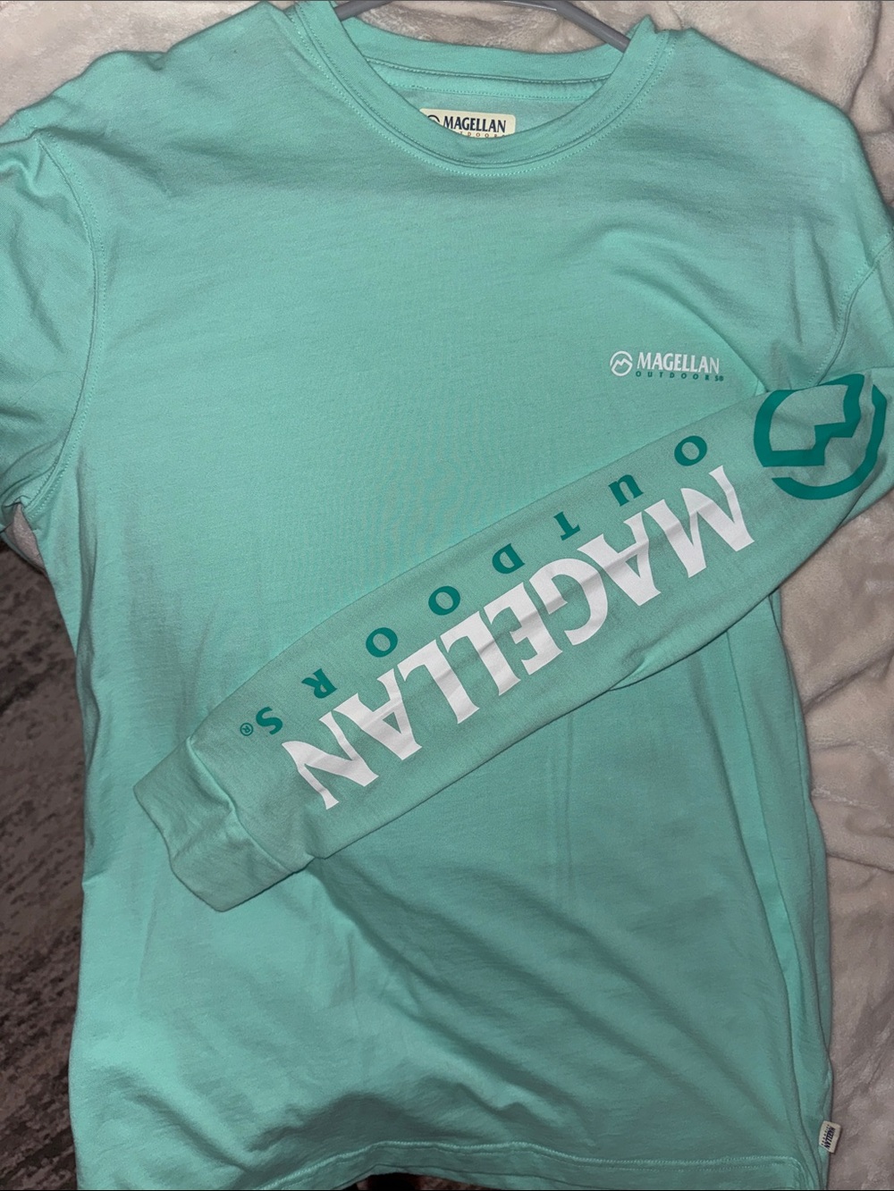 Magellan Outdoors Womens Long-Sleeve Tee in Mint Green
